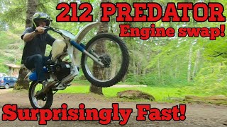 Predator 212cc engine swap mini bike motorcycle preview