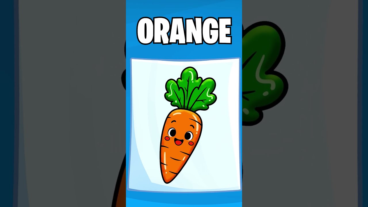 Simple Drawing & Color Mixing Paints with Funny Veggies for Kids 🎨🥦🍇🥕 #shortsforkids