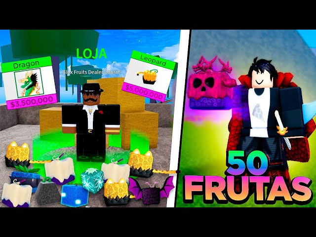 2919) GIRANDO 100 FRUTAS ALEATÓRIAS NO BLOX FRUITS EM 1 E VEIO AS