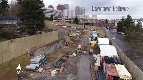 Bellevue light rail tunnel portal.