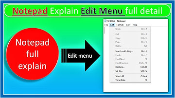 Notepad class 2 Edit menu full expain details mai | Notepad file menu in Hindi | #Notepad