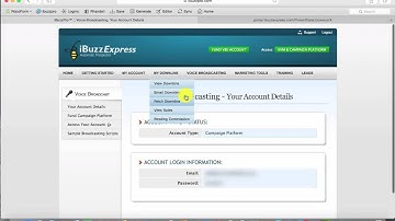 iBuzzExpress Voice Broadcasting Tab