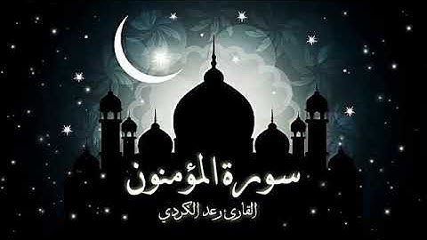 سورة المؤمنون للقارئ رعد الكردي تلاوة هادئة وجميلة