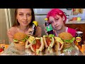 МУКБАНГ🍔ДОМАШНИЙ ФАСТ ФУД/ЧИЗБУРГЕР/🌭ХОТ-ДОГ/УРА!КАНИКУЛЫ/MUKBANG HOMEMADE FAST FOOD/CHEESEBURGER