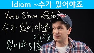 This doesn't mean what you think it means (~수가 있어야죠) | Korean FAQ