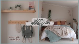 bohemian bedroom makeover  + room tour | aesthetic, pinterest inspired