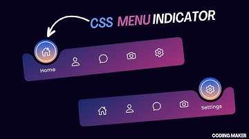 Magic Navigation Menu Indicator using HTML CSS and Javascript | Animated Navigation Menu Bar