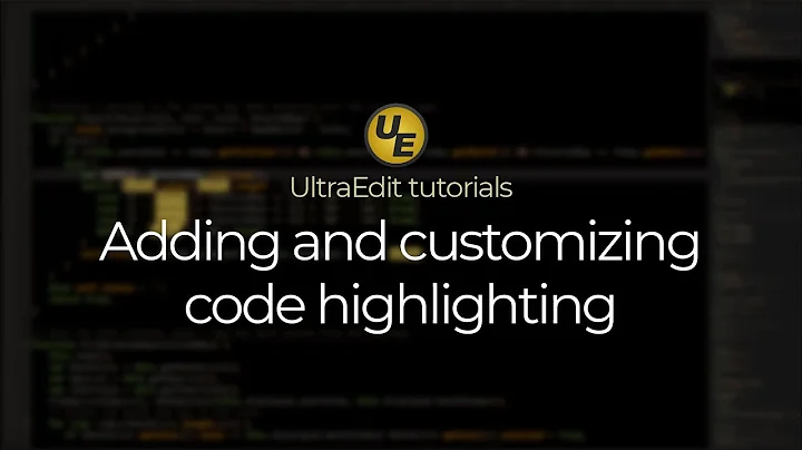 Add custom syntax highlighting to UltraEdit