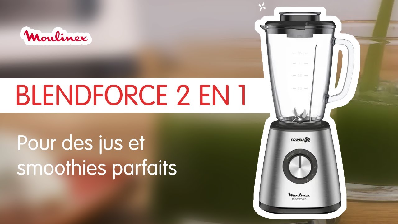 BLENDFORCE 2 en 1, le blender haute performance pour des jus et smoothies  parfaits