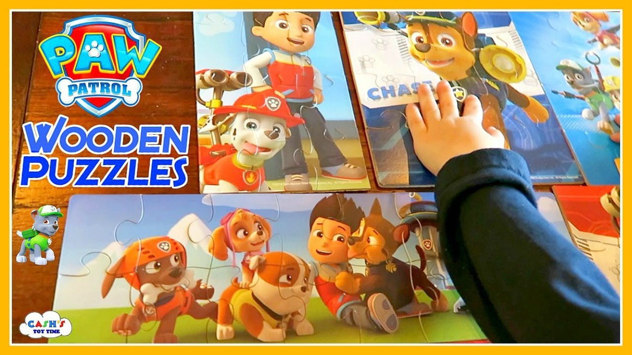 Solving PAW PATROL Wooden Puzzles With All The Pups