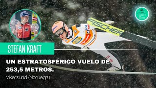 El estratosférico vuelo que batio todos los récord en saltos de esquí ● Stefan Kraft ●