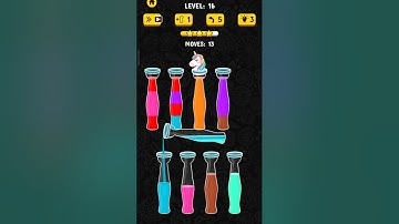 Color Water Sort 3D Games: Level 16 Gameplay #shorts #viral #gaming #emishady