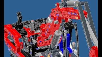 Autodesk Inventor LEGO Excavator 3D assembly presentation