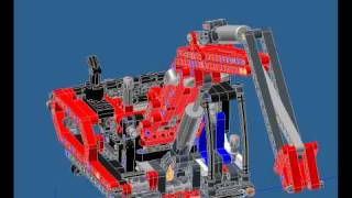 Autodesk Inventor LEGO Excavator 3D assembly presentation