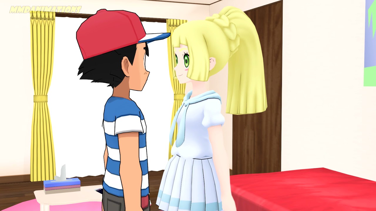 Ash and lillie kiss
