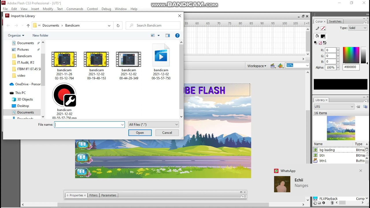 cara import video adobe flash cs3 - YouTube