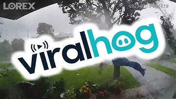 Home Security Camera Captures Intense Tornado Footage || ViralHog