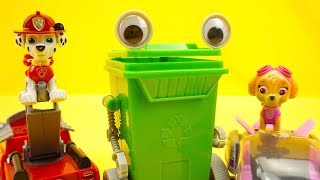 Щенячии патруль и зеленыи контеинер открывают сюрпризы