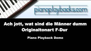 Ach Jott wat sind die Männer dumm (Claire Waldorff Cover) Playback Demo Originaltonart F-Dur