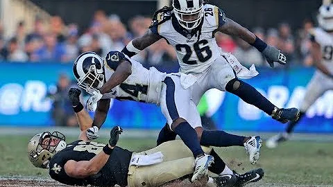 Coby Fleener Takes Vicious Helmet To Helmet Hit Ge...