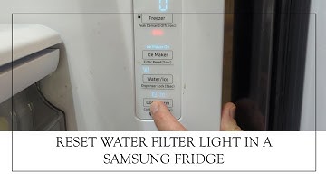 How to Reset the Water Filter Light in a Samsung Refigerator