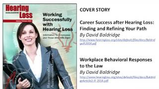 WEBINAR: Career Success after Hearing Loss
