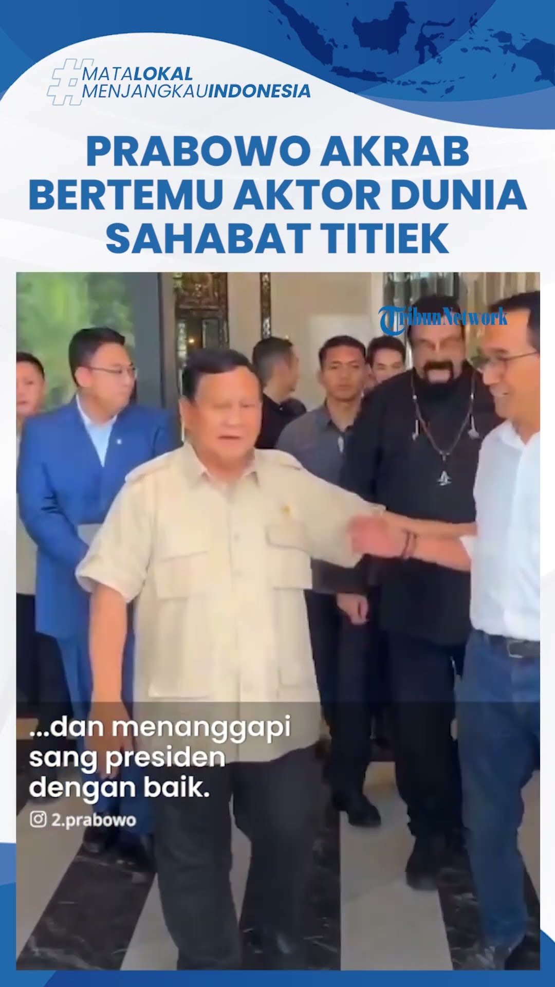 Momen Prabowo Ngobrol Akrab dengan Aktor Laga Kelas Dunia Steven Seagal Sahabat Lama Titiek Soeharto
