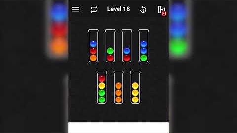 Ball sort color water puzzle level 18