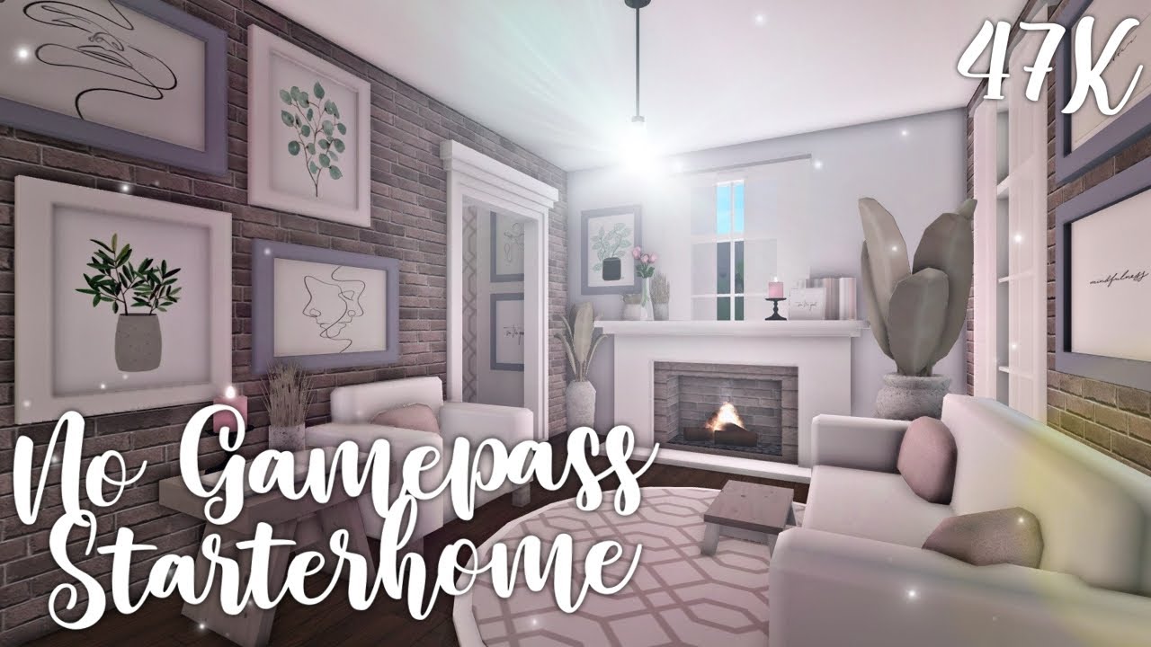 bloxburg: 47k no gamepass starter home - YouTube