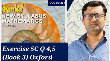 Exercise 5C (Equation of a Straight line) Question 4,5 Think New Syllabus Mathematics Book 3 Oxford