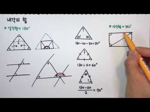 삼각형의 내각의 합이 180도인 이유 (초등수학)