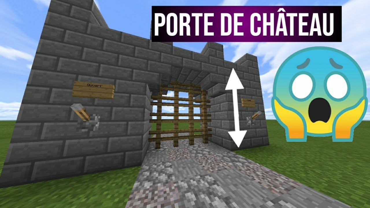 Minecraft Tuto Comment Faire Une Porte De Chateau How To Make Castle Gate Pc Xbox Ps4 Mcpe Youtube