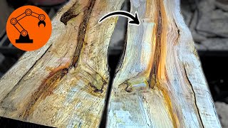 Live-Edge Slabs, Free-Hand with a Chainsaw