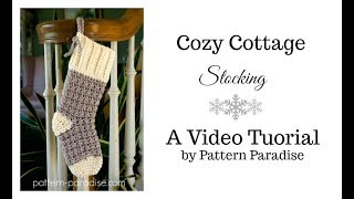 Cozy Cottage Christmas Stocking (Right Hand Version)