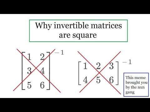 Video: Vai tikai kvadrātveida matricām ir inversas?