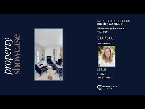 5237 Deer Creek Court, Boulder, CO home video tour