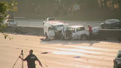 HPD says airborne vehicle triggered deadly chain reaction crash on I-10 East near Waco Street