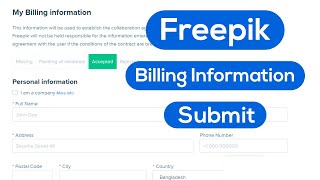 how to submit billing information and nid document in freepik