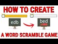 How To Create A Word Scramble Game In Powerpoint