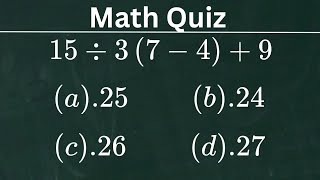 Can You Solve 6th Grade Math BODMAS Test | Math Quiz