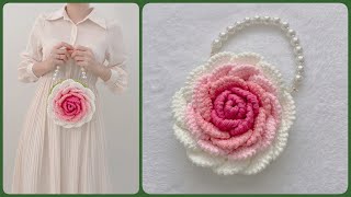 : Crochet Rose Bag | M'oc t'ui hoa hng
