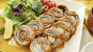 重ねて巻き巻きっ！とろ〜り「味噌だれバウムとんかつ」のレシピ・作り方