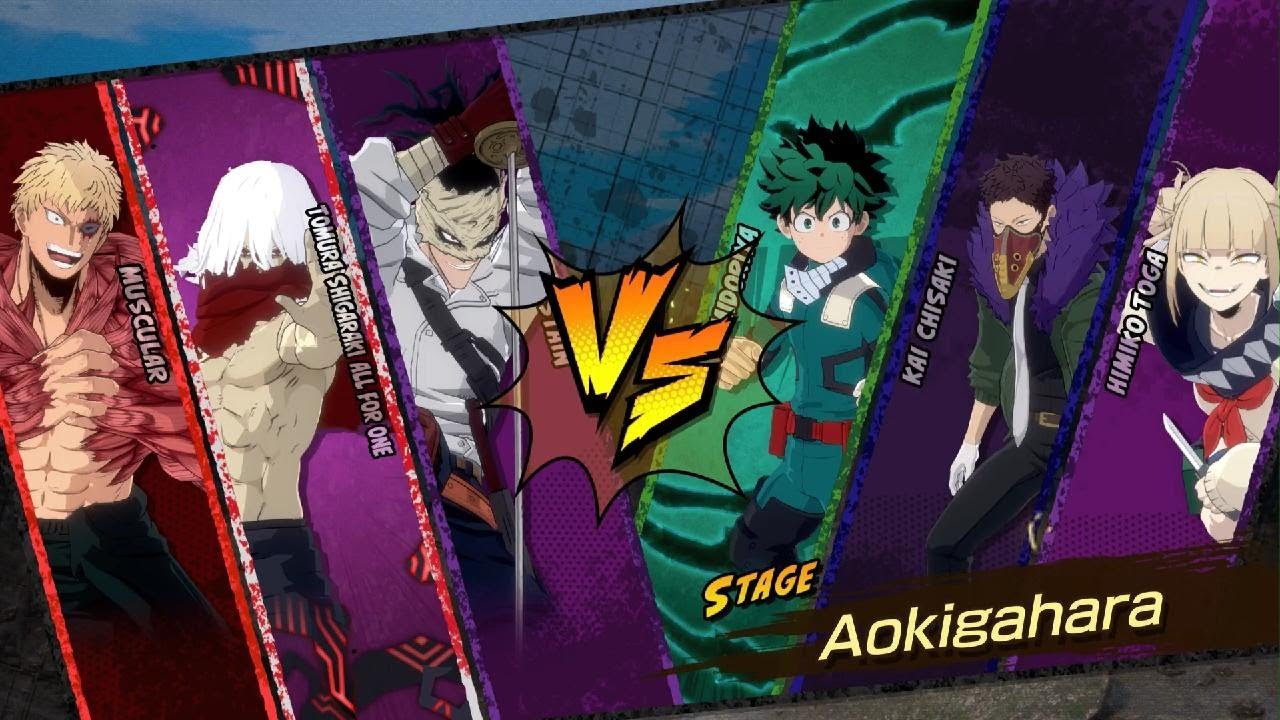 MY HERO ACADEMIA All’s Justice Stain Tomura shigaraki afo Muscular vs Izuku Kai Himiko