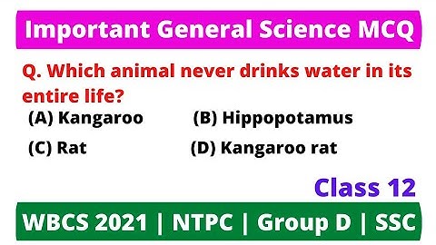 General Science MCQ Class 12 || WBCS 2021 Prelims + Mains