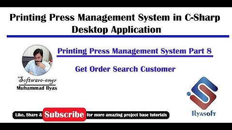 Printing Press Management System Part-8 Get Order Search Customer Form in C-Sharp