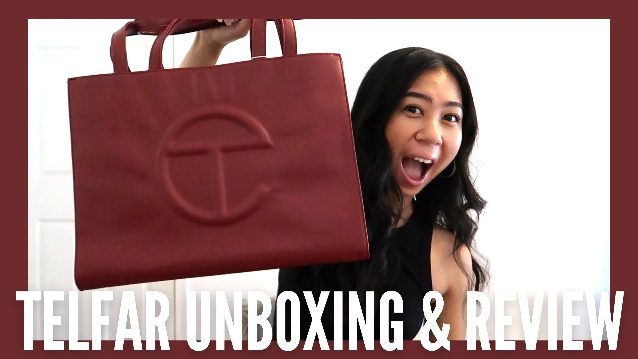 TELFAR Small Oxblood Shopping Bag Unboxing - YouTube
