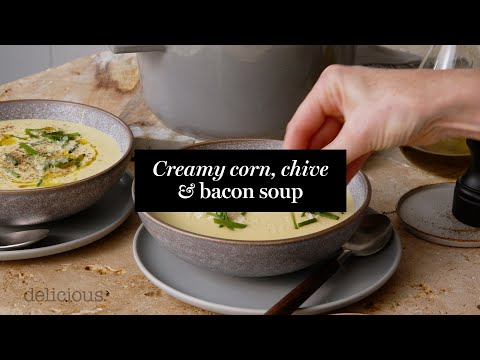 Creamy corn, chive and bacon soup recipe | 2025 delicious. Harvey Norman Produce Awards