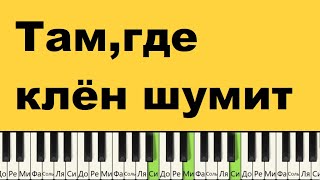 картинка: Там где клен шумит. Как играть на пианино 🎹 ЛЕГКО!