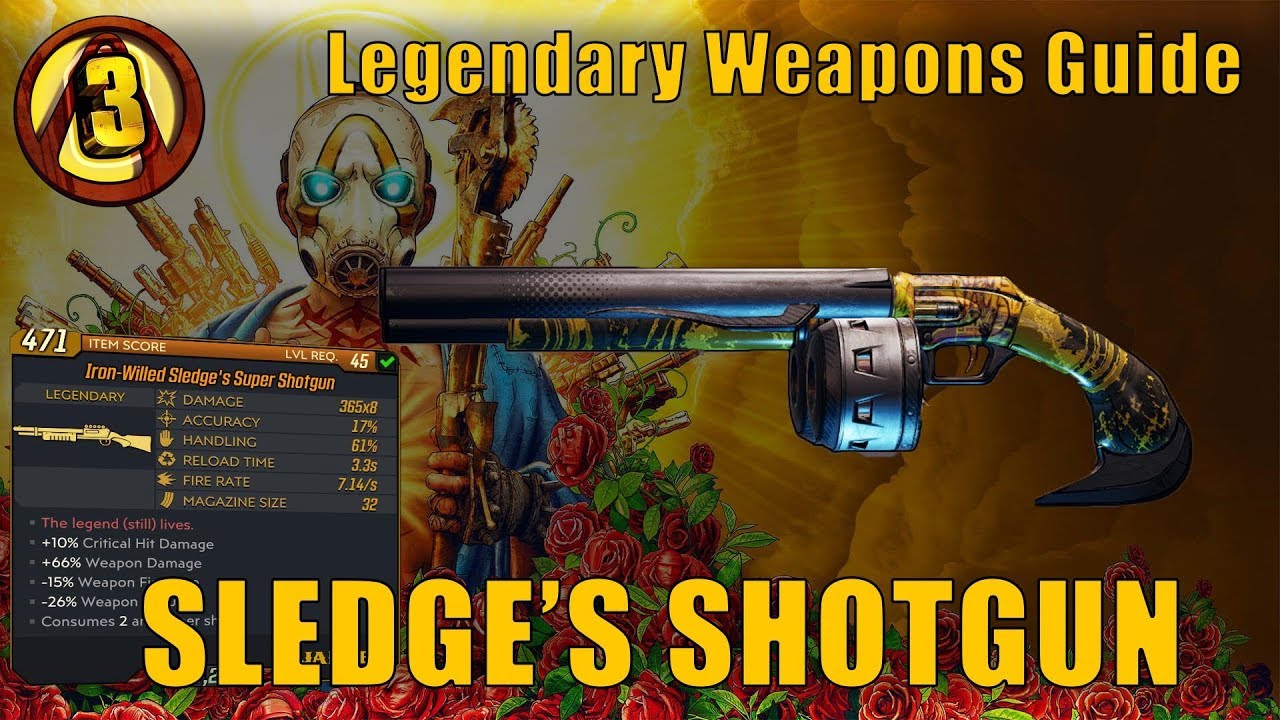 Borderlands 3 Sledge's Shotgun (Legendary Weapons Guide) YouTube