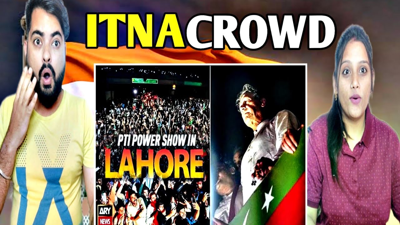 Indian Reaction | Imran Khan's Historic Jalsa | Lahore Hockey Stadium